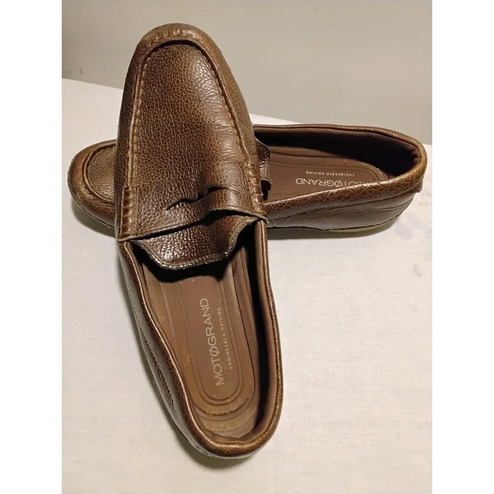 Cole Haan Motogrand Line Pebbled Leather Driving Casual Loafers Mens Size 8.5M